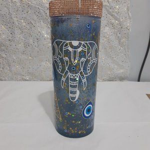 Evil eye 20oz Glow In Dark snow globe tumbler